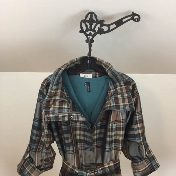 Puli Jackets & Blazers - Puli Plaid Belted Jacket